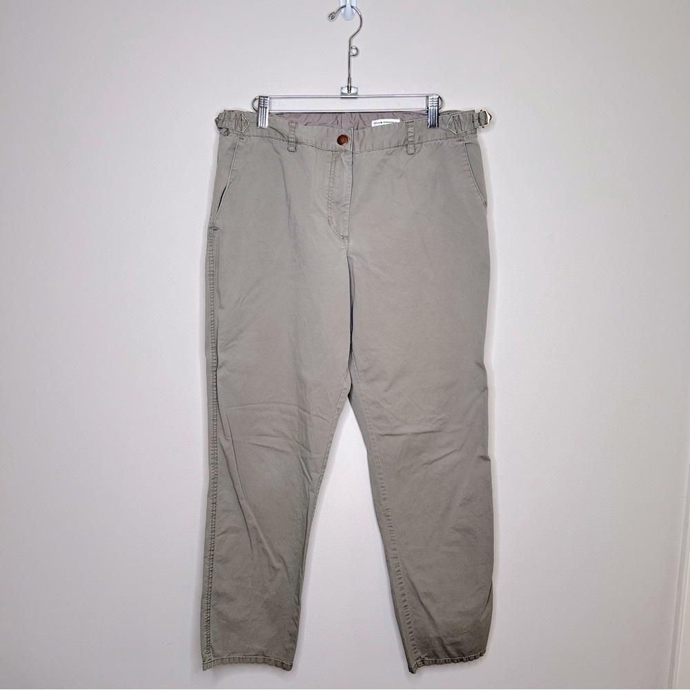 Club Monaco Cotton Stretch Jean Style Relaxed Slim Fit Khakis Tan Size 10